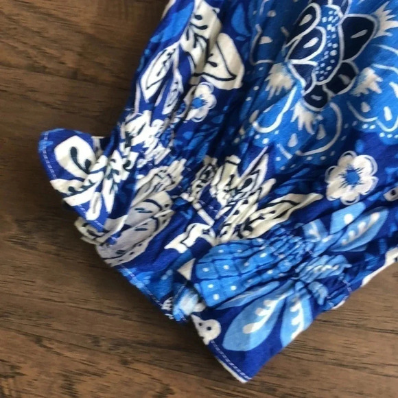 Farm Rio Full of Flowers jumpsuit Sz Medium New with Tags lots of blue - Picture 6 of 15